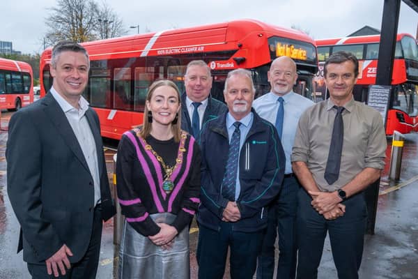 The Mayor of Derry City & Strabane District Council, Cllr Grace Uí Níallais, and Translink representatives were attending a special ceremony honouring Noel Christy, who has served as a Translink bus driver for 50 years.