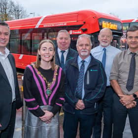 The Mayor of Derry City & Strabane District Council, Cllr Grace Uí Níallais, and Translink representatives were attending a special ceremony honouring Noel Christy, who has served as a Translink bus driver for 50 years.