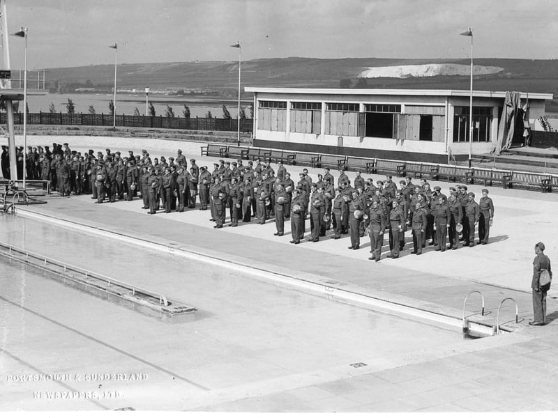 The Royal Army Ordnance Corps (RAOC) at Hilsea Lido in 1946. 
Picture: (PP607)