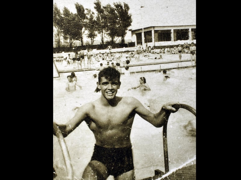 A picture of movie star Sean Connery taken at the Hilsea Lido by Larry Hudson which is on display at the 75th anniversary exhibition of the pool at Portsmouth City Museum. Copy picture taken by Steve Reid in 2011.