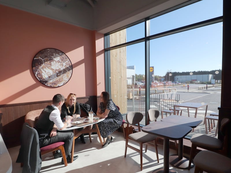 Customers inside the new Costa Coffee in Waterloo Park.
