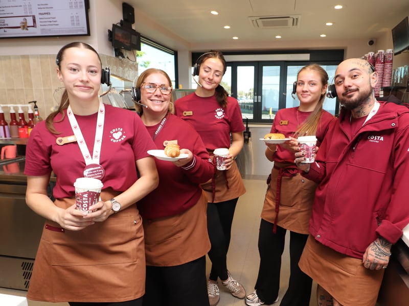 Tilly, Sue, Lexi, Lily and store manager Jack Bruce

