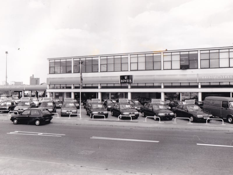 New look. The refurbished Bristol Street Motors showroom on Water Lane which was open seven days a week. Pictured in August 1994.