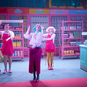 Andrew Gavin, Kathleen Nic Dhiarmada, Laoise Murray and Alexandra Vostokova in 'Hysterically Shopping!to some sort of end'.