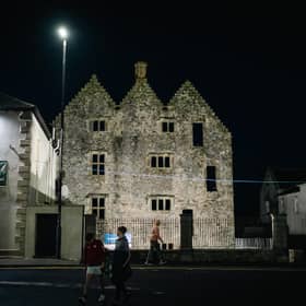 Derry City and Strabane District Council has unveiled a new lighting scheme at Newtownstewart Castle, enhancing the visibility of one of the district's most significant historic landmarks and encouraging greater engagement with the area's rich built heritage. The castle is a State Care Monument maintained by the Department for Communities.   SU3544CD26