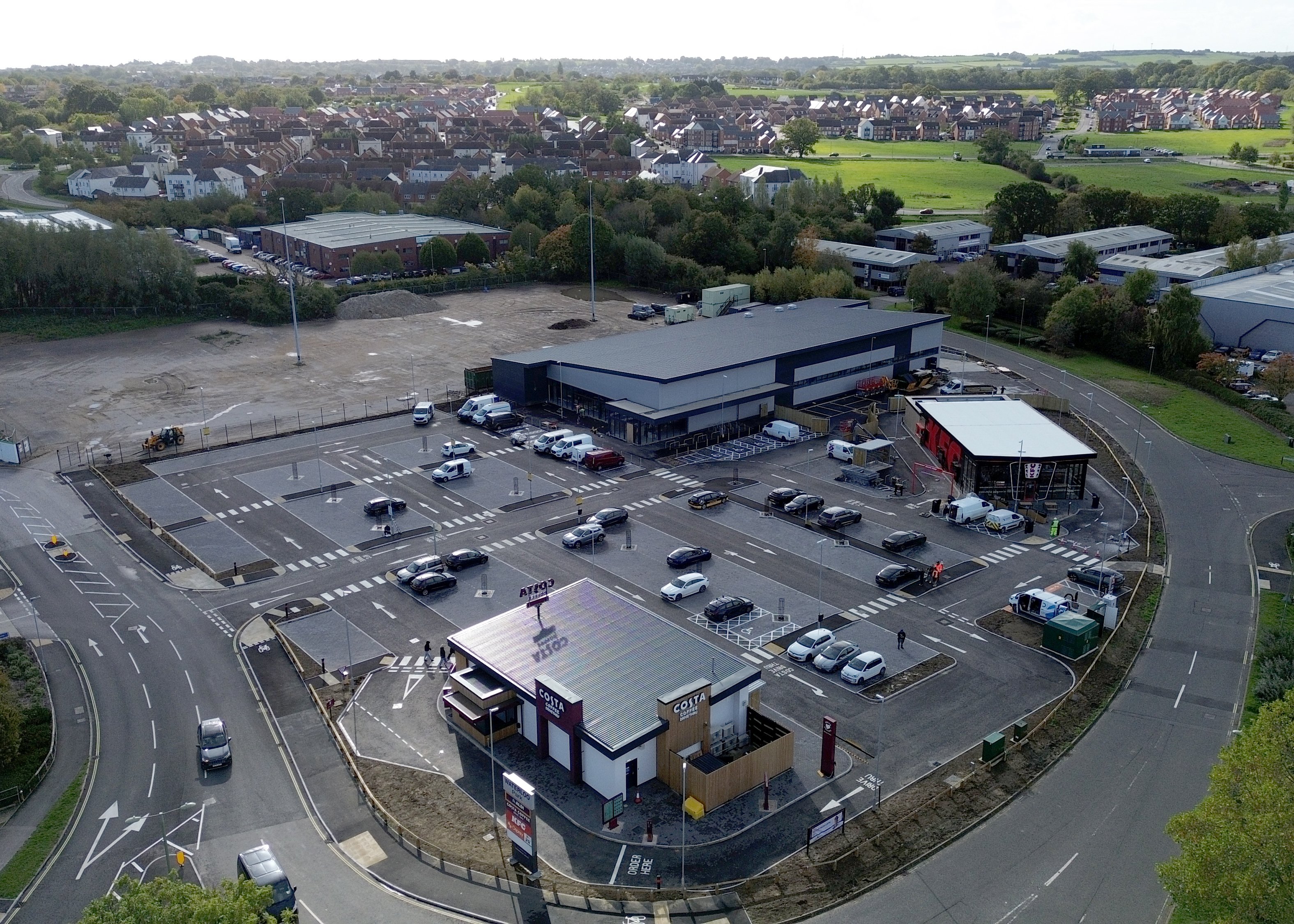Waterloo Park is nearing completion with Costa Coffee Drive Thru up and running.

