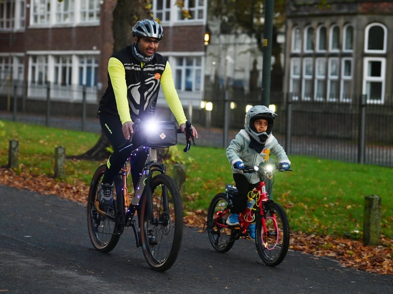 Preston Pedals host their Glow Ride, a four-mile cycle from Moor Park to the new Preston Pedals Community Bike Hub.