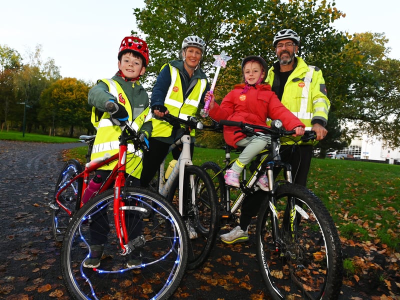 Preston Pedals host their Glow Ride, a four-mile cycle from Moor Park to the new Preston Pedals Community Bike Hub.