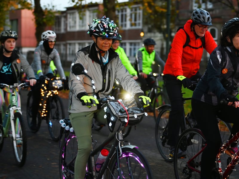Preston Pedals host their Glow Ride, a four-mile cycle from Moor Park to the new Preston Pedals Community Bike Hub.