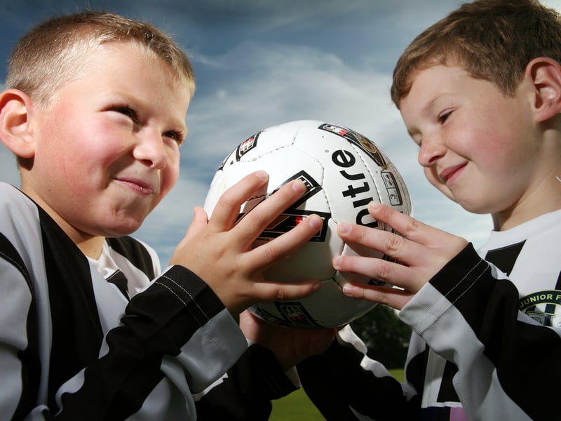 Bawtry Juniors Under 9s players Adam Lukins, eight (left) and Harry O'Brien.   