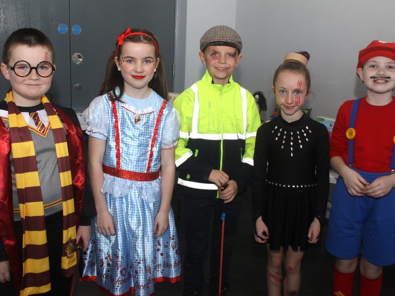 P5 pupils at Foley Primary School looking great for their Halloween Fancy Dress day