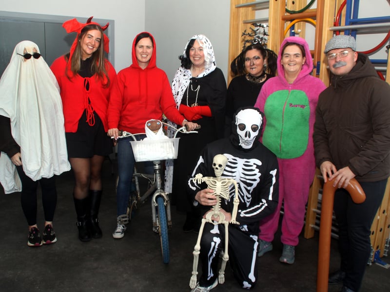 Some staff of Foley Primary School joining in the fun of Halloween Dress up day.