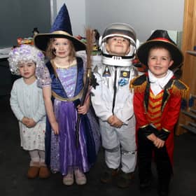 Some primary one children at their fancy dress day at Foley Primary School.