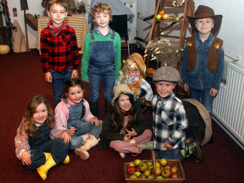 Royal School Armagh Prep pupils, looking the part at their Harvest service recently for family and friends.