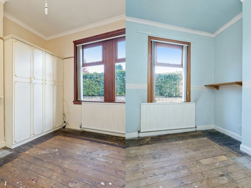There are also two well-proportioned bedrooms, both benefiting from natural light.