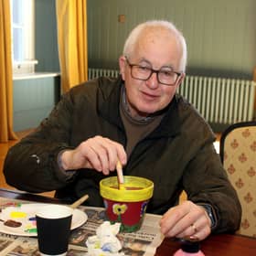 Getting creative at the CACD Planting Wellbeing event in Markethill.