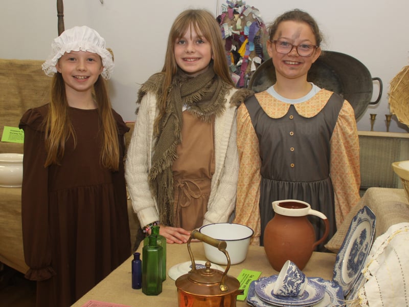 Alice, Esme and Lucy enjoying Victorian Day. 