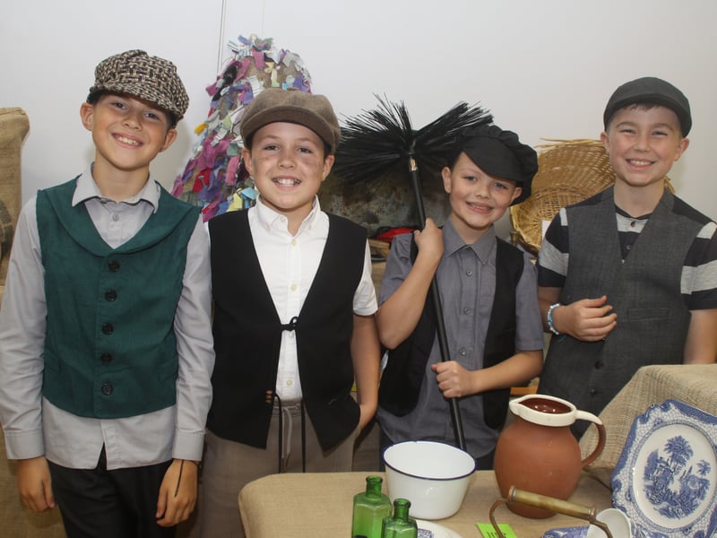 (l/r) Jaxon, George, Charlie and Joel on P7 Victorian Day.