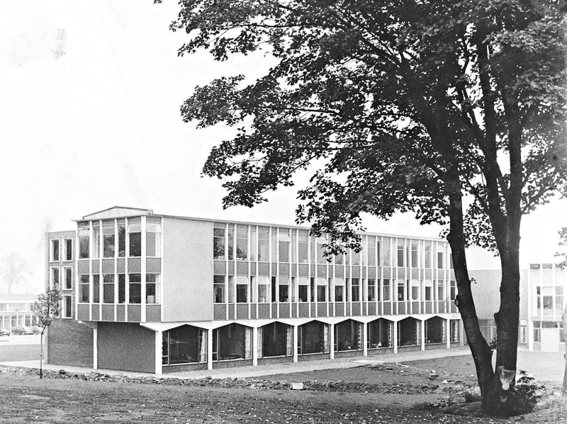 A view of Wolverhampton Teachers' Training College taken in October 1966. The mid-century facility was undergoing expansion, with new student accommodation being added to the campus grounds to support its growing intake of future educators. Were you a student or staff member at the training college during its 1960s expansion?
