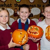 Bush Primary School carve impressive pumpkin display