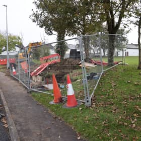 New mast construction underway at Rowan Avenue in Renmore