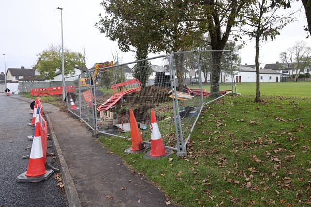 New mast construction underway at Rowan Avenue in Renmore