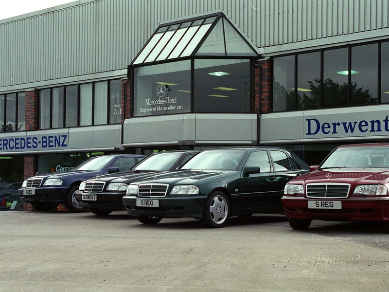 The Derwent Mercedes dealership pictured in August 1998.