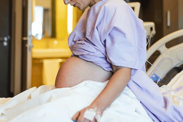 Stock image of pregnant woman