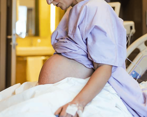 Stock image of pregnant woman