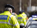 Gardai conducting checkpoints stock image
