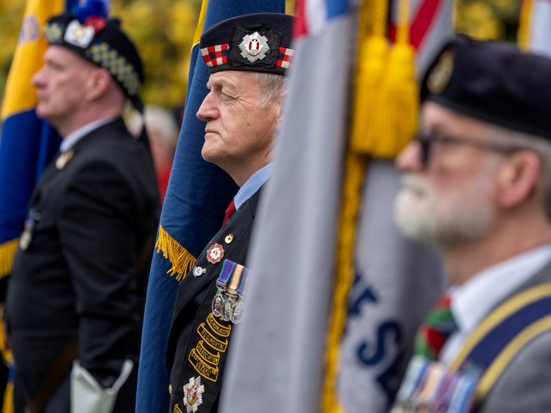 Standard bearers during the Service of Dedication 