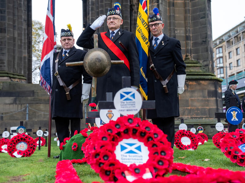 Standard bearers during the Service of Dedication