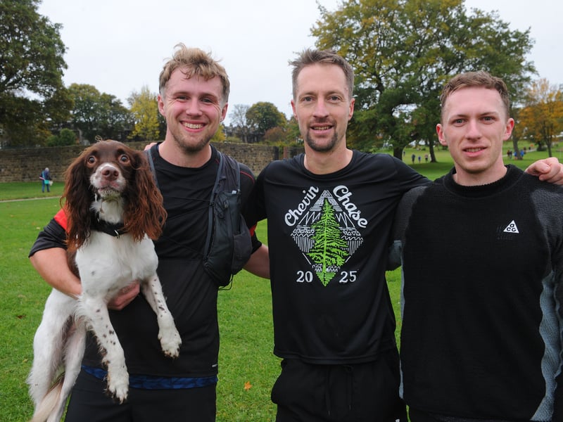 First three to finish, Sam Carr and Scout, second, Duncan Spence first and Jonathan Hitchen, third