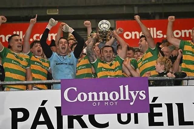 Edendork celebrate with the O'Neill Cup.