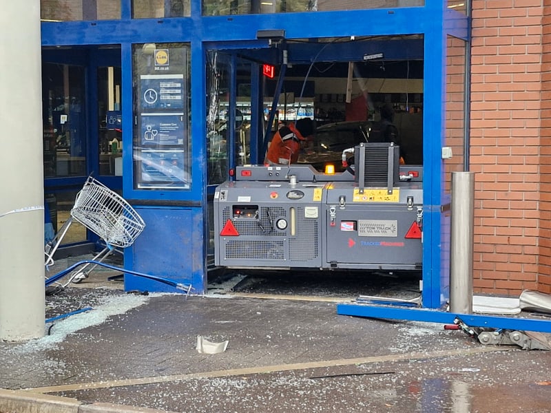 A specialist piece of equipment was used to help with the removal of the car