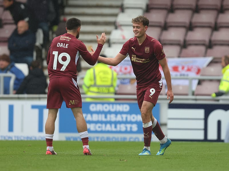 Another who enjoyed probably his best game since arriving at Sixfields. Very much looks to be growing into his role at the top of the pitch, he led the press effectively and linked play. Really smart movement and header to give Cobblers an early lead... 8