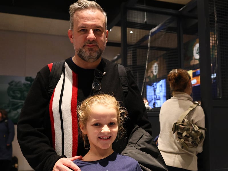 Colin Arnold with Lizzie, 7.