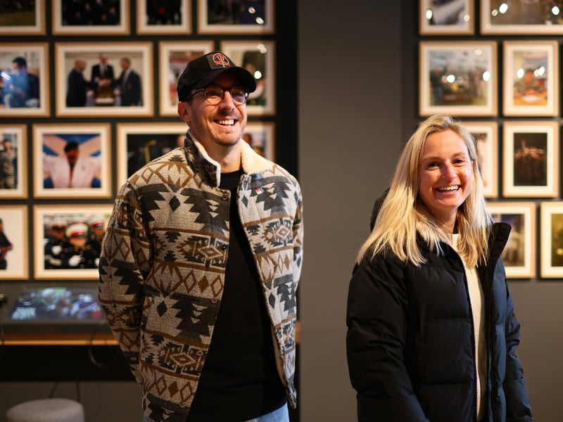 Former Royal Marine Thomas Corkett and Vicky Lee.