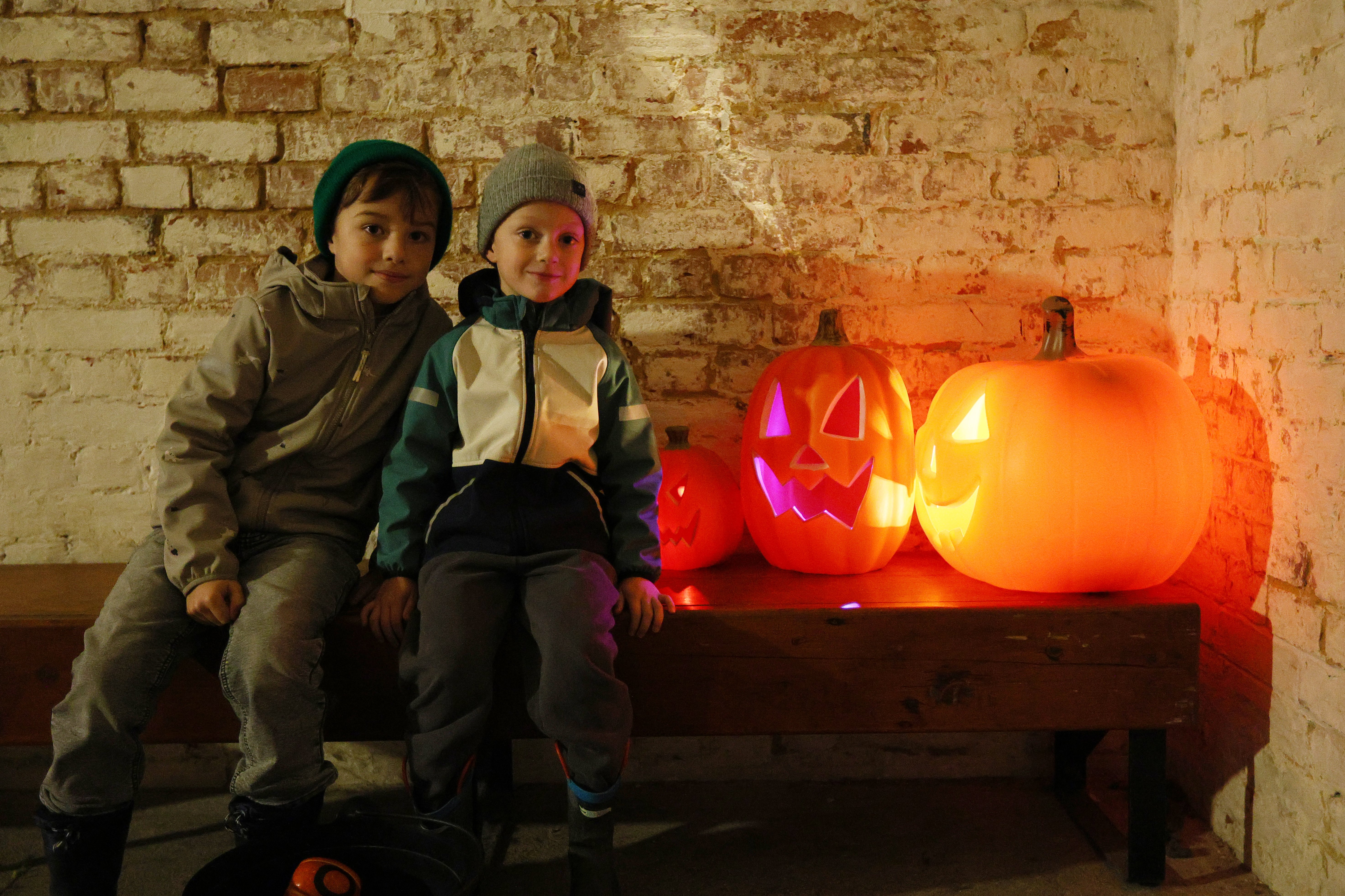 Cole, 7, left, and Jude, 5. Spooky fun and Portsmouth100 Lions at Fort NelsonPicture: Chris Moorhouse (241026-097)