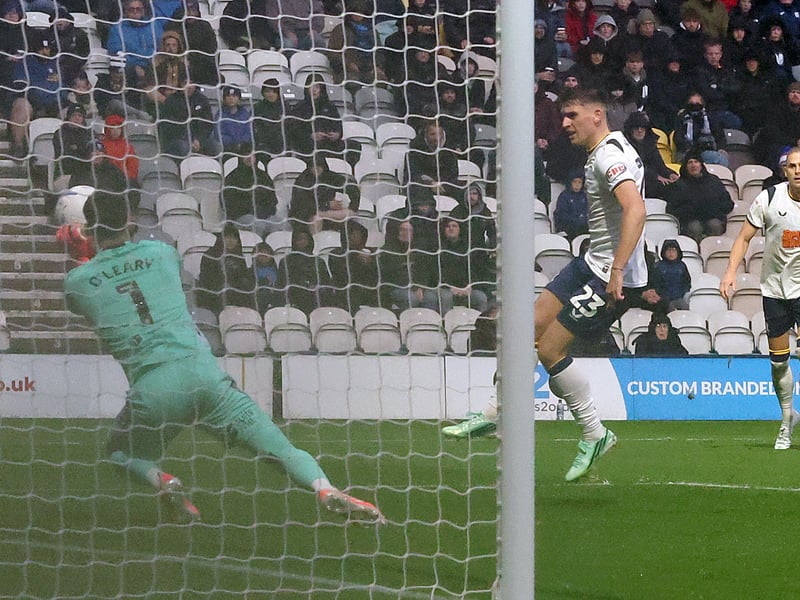 Moran may have missed a great chance (pictured) shortly after coming on, but his 45 minutes against WBA were still great and he really impressed Alexander. His performance has given the manager his second selection headache. Moran was already pushing for a starting place before his display, which can only have increased. Alfie Devine, despite carrying a calf problem, looked brighter in a central attacking role on Saturday, and is fully fit again after training all week. It's a coin toss between the pair, but Moran may just win it.
