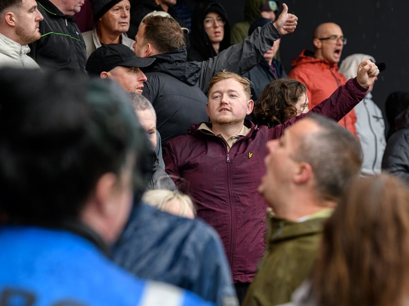 Burnley fans inside Sincil Bank for the Championship fixture against Lincoln City. Photo: Kelvin Lister-Stuttard