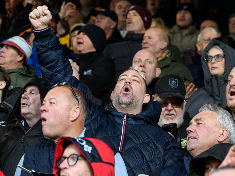 Burnley fans inside Sincil Bank for the Championship fixture against Lincoln City. Photo: Kelvin Lister-Stuttard