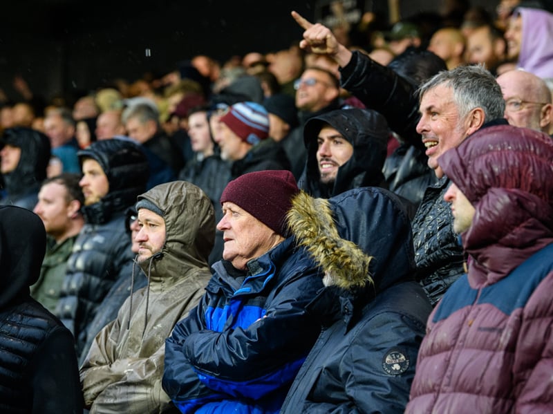 Burnley fans inside Sincil Bank for the Championship fixture against Lincoln City. Photo: Kelvin Lister-Stuttard