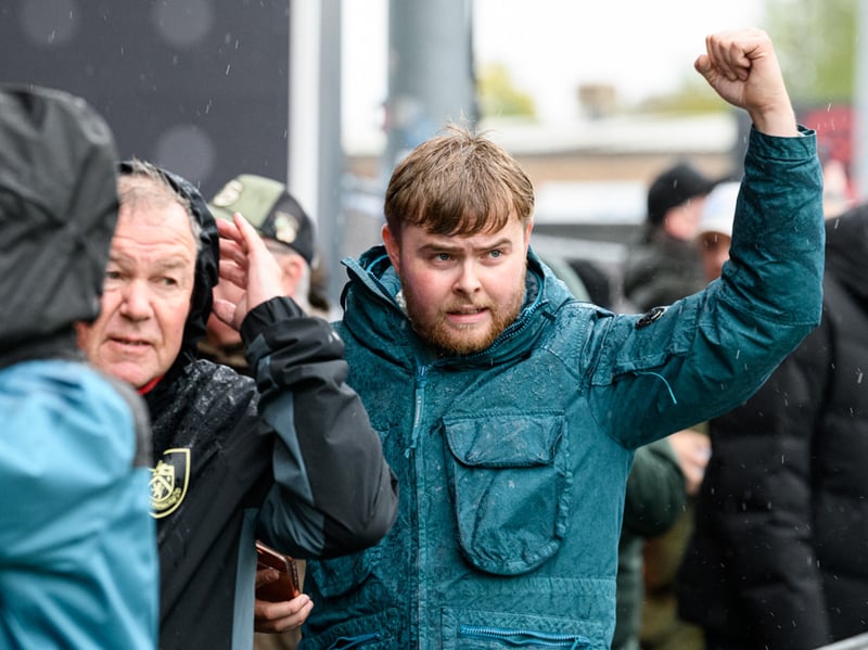 Burnley fans inside Sincil Bank for the Championship fixture against Lincoln City. Photo: Kelvin Lister-Stuttard