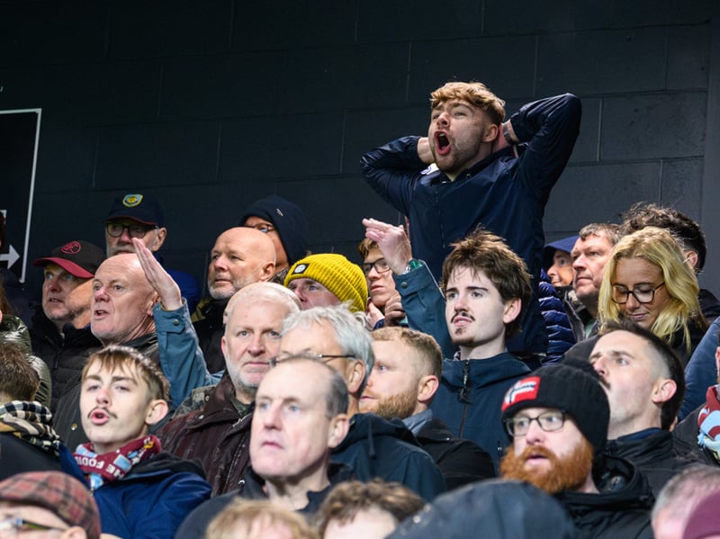 Burnley fans inside Sincil Bank for the Championship fixture against Lincoln City. Photo: Kelvin Lister-Stuttard
