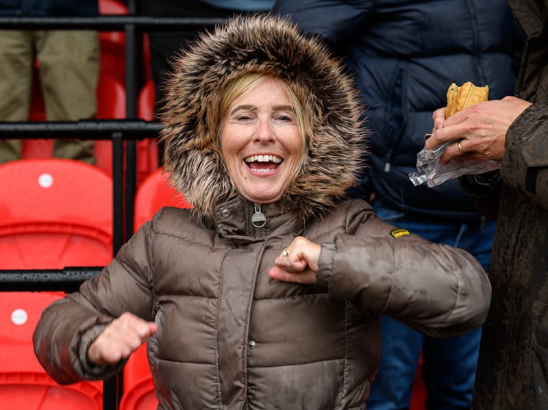 Burnley fans inside Sincil Bank for the Championship fixture against Lincoln City. Photo: Kelvin Lister-Stuttard
