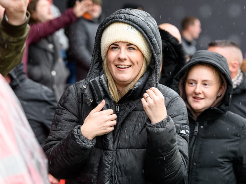 Burnley fans inside Sincil Bank for the Championship fixture against Lincoln City. Photo: Kelvin Lister-Stuttard