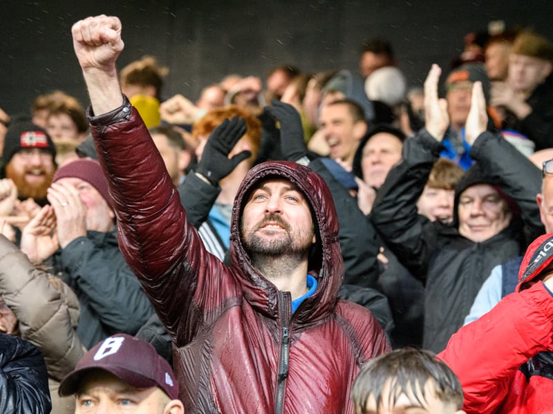 Burnley fans inside Sincil Bank for the Championship fixture against Lincoln City. Photo: Kelvin Lister-Stuttard