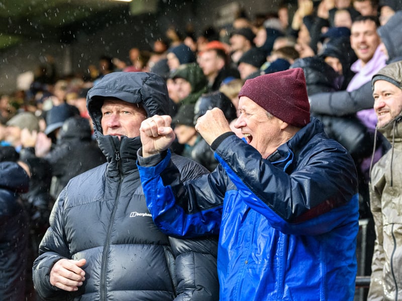 Burnley fans inside Sincil Bank for the Championship fixture against Lincoln City. Photo: Kelvin Lister-Stuttard