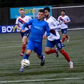 Armagh City player Tyler Doherty in action during the second half of the game against Ards on Saturday.  KT264397
